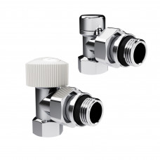 Набор термостатический угловой Royal Thermo Design 1/2"М30х1,5 Хром
